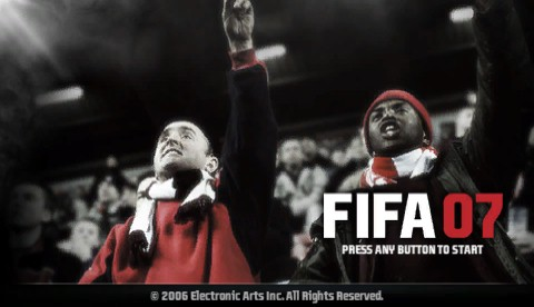 FIFA Soccer title screen for PSP